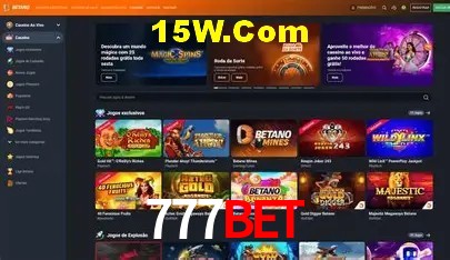 Interface moderna da plataforma 777Bet
